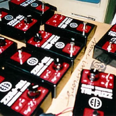 The first batch of Tri-Fuzz pedals